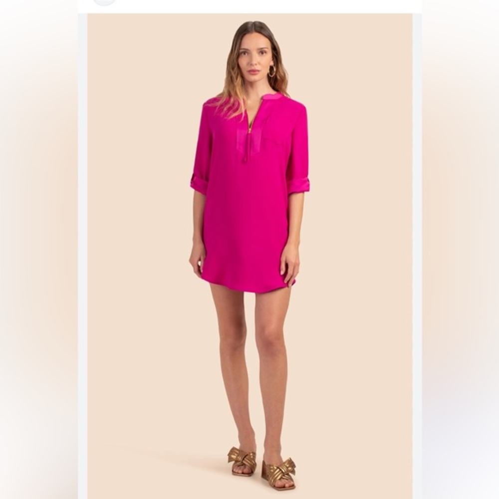 Trina Turk Kaiko Tunic Dress Pink Size Large
